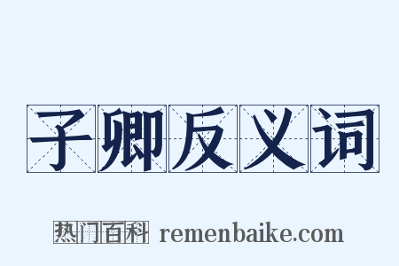 子卿反义词是什么意思的图片